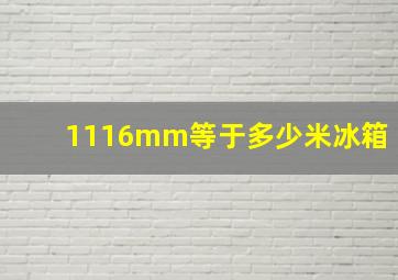 1116mm等于多少米冰箱