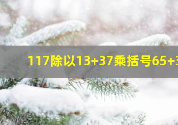 117除以13+37乘括号65+30