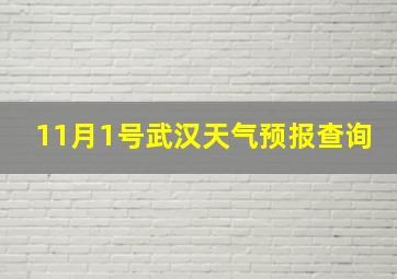 11月1号武汉天气预报查询