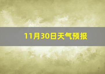 11月30日天气预报