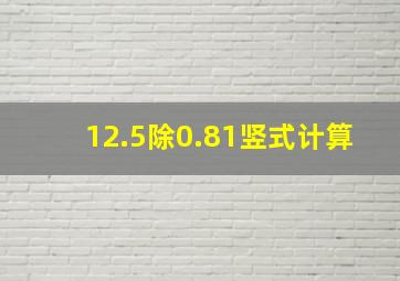 12.5除0.81竖式计算