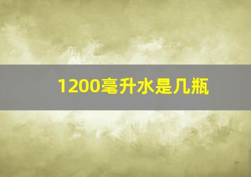 1200毫升水是几瓶