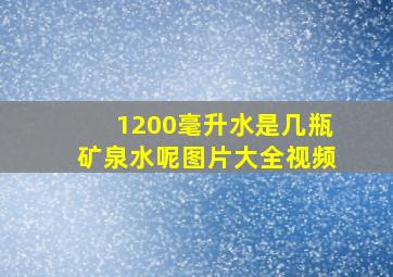 1200毫升水是几瓶矿泉水呢图片大全视频