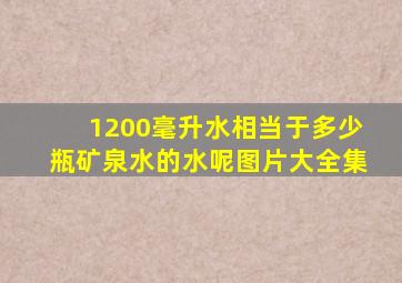 1200毫升水相当于多少瓶矿泉水的水呢图片大全集