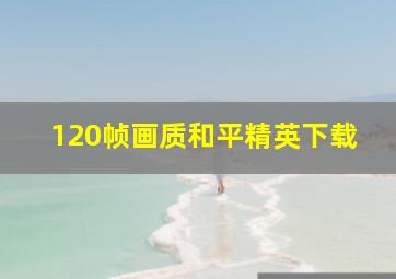 120帧画质和平精英下载