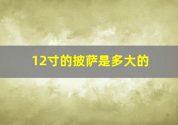 12寸的披萨是多大的