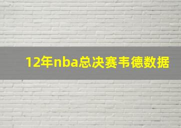 12年nba总决赛韦德数据