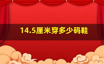 14.5厘米穿多少码鞋