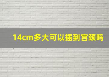 14cm多大可以插到宫颈吗