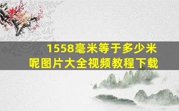 1558毫米等于多少米呢图片大全视频教程下载