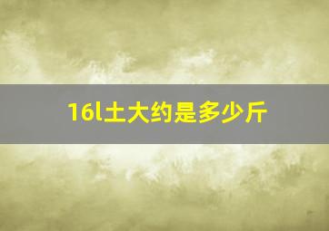 16l土大约是多少斤