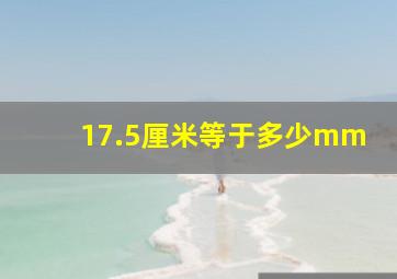 17.5厘米等于多少mm