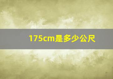 175cm是多少公尺