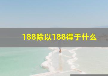 188除以188得于什么