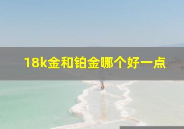 18k金和铂金哪个好一点