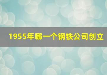 1955年哪一个钢铁公司创立