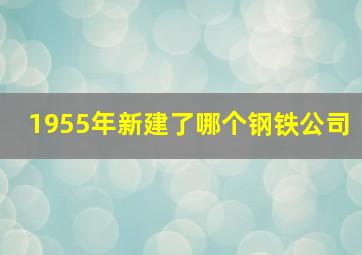 1955年新建了哪个钢铁公司