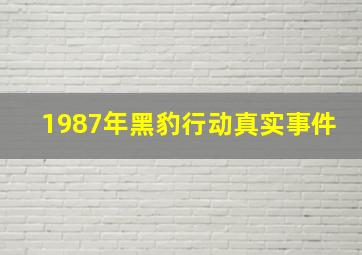 1987年黑豹行动真实事件