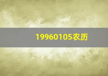 19960105农历