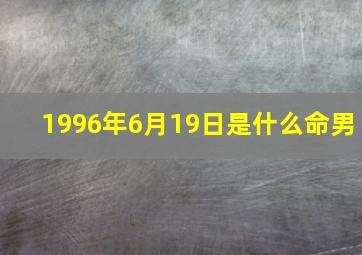 1996年6月19日是什么命男