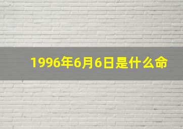 1996年6月6日是什么命