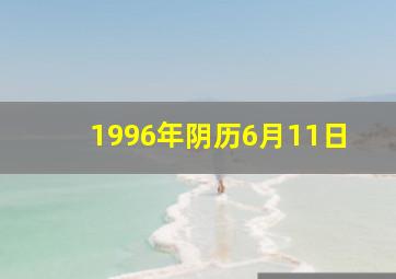 1996年阴历6月11日