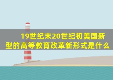 19世纪末20世纪初美国新型的高等教育改革新形式是什么