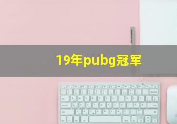 19年pubg冠军