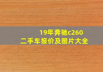 19年奔驰c260二手车报价及图片大全