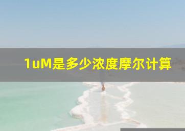 1uM是多少浓度摩尔计算