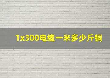 1x300电缆一米多少斤铜