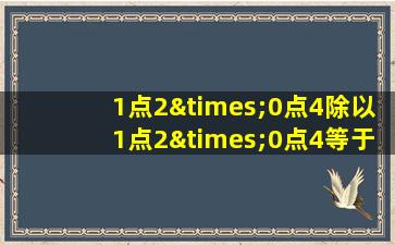 1点2×0点4除以1点2×0点4等于几