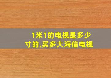 1米1的电视是多少寸的,买多大海信电视