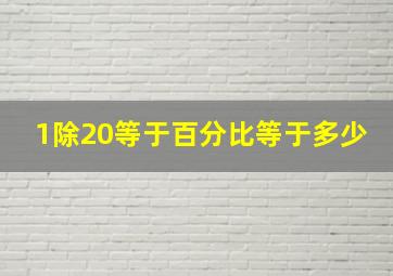 1除20等于百分比等于多少