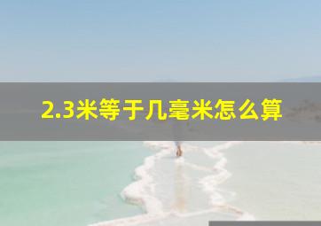 2.3米等于几毫米怎么算