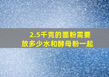 2.5千克的面粉需要放多少水和酵母粉一起