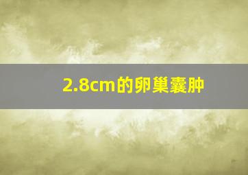 2.8cm的卵巢囊肿