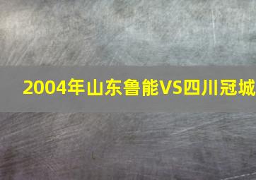 2004年山东鲁能VS四川冠城