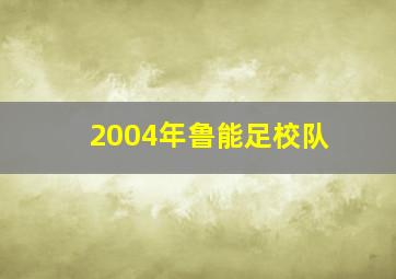 2004年鲁能足校队