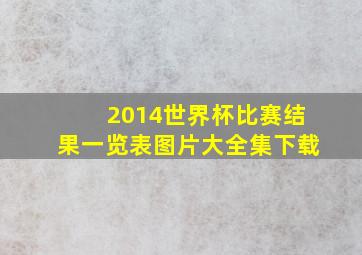 2014世界杯比赛结果一览表图片大全集下载