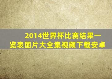 2014世界杯比赛结果一览表图片大全集视频下载安卓