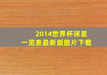 2014世界杯球星一览表最新版图片下载