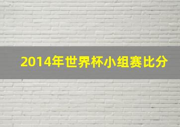 2014年世界杯小组赛比分