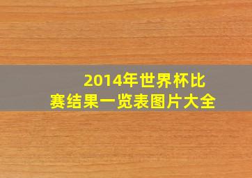 2014年世界杯比赛结果一览表图片大全