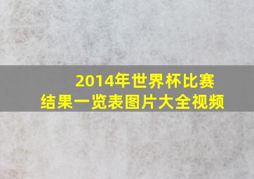 2014年世界杯比赛结果一览表图片大全视频