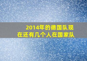 2014年的德国队现在还有几个人在国家队