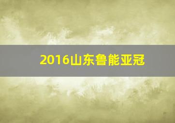 2016山东鲁能亚冠