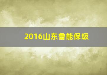 2016山东鲁能保级