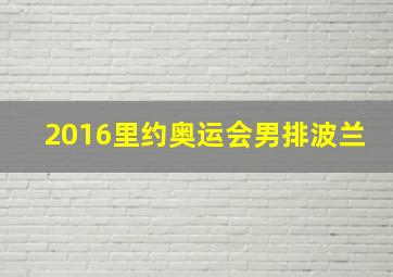 2016里约奥运会男排波兰