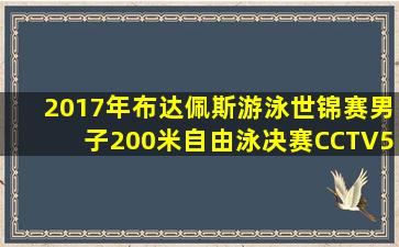 2017年布达佩斯游泳世锦赛男子200米自由泳决赛CCTV5